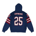 NAVY FOOTBALL HOODED ZIP-UP SWEATER