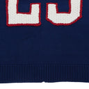 NAVY FOOTBALL HOODED ZIP-UP SWEATER
