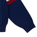 NAVY FOOTBALL HOODED ZIP-UP SWEATER