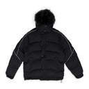 BLACK JORDAN WITH FUR HOODIE