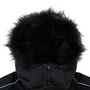 BLACK JORDAN WITH FUR HOODIE