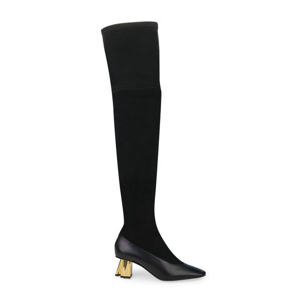 BLACK M&E OVER THE KNEE BOOTS