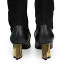 BLACK M&E OVER THE KNEE BOOTS