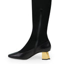 BLACK M&E OVER THE KNEE BOOTS
