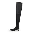 BLACK SWING CUISSARDES OVER THE KNEE BOOTS