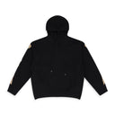 BLACK/TAN WOOL BONE HOODIE