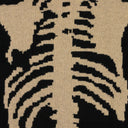 BLACK/TAN WOOL BONE HOODIE