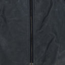 BLUE ZIP UP LEATHER JACKET