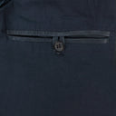 BLUE ZIP UP LEATHER JACKET