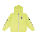 GREEN MATTY BOY ZIP UP THERMAL HOODIE