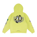 GREEN MATTY BOY ZIP UP THERMAL HOODIE