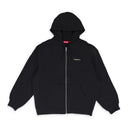 BLACK CREST ZIP UP HOODIE