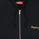 BLACK CREST ZIP UP HOODIE