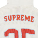 WHITE FOOTBALL HOODED ZIP-UP SWEATER