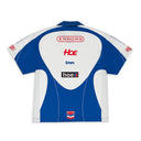 WHITE/BLUE MOTO JERSEY T-SHIRT