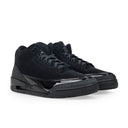 BLACK/WHITE AIR JORDAN 3 RETRO SNEAKERS