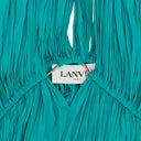 AQUAMARINE LONG PLEATED DRESS