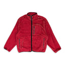 RED KATE MOSS FLEECE ZIP-UP SWEATER