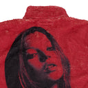RED KATE MOSS FLEECE ZIP-UP SWEATER