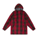 RED/BLACK POLARTEC CHECKERED ZIP UP HOODIE