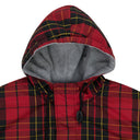 RED/BLACK POLARTEC CHECKERED ZIP UP HOODIE