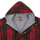 RED/BLACK POLARTEC CHECKERED ZIP UP HOODIE