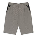 WHITE/BLACK LOOSE BERMUDA SHORTS