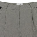 WHITE/BLACK LOOSE BERMUDA SHORTS