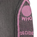GRAY SIDE EMBROIDERY DENIM SHORTS