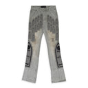 GRAY PATCHED ARCH PANTS