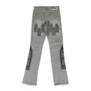 GRAY PATCHED ARCH PANTS