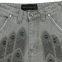 GRAY PATCHED ARCH PANTS