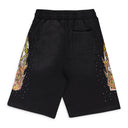 BLACK FLAME GLASS SWEATSHORTS