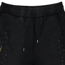 BLACK FLAME GLASS SWEATSHORTS