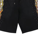 BLACK FLAME GLASS SWEATSHORTS