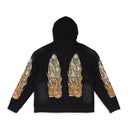 BLACK FLAME GLASS HOODIE