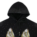 BLACK FLAME GLASS HOODIE