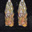 BLACK FLAME GLASS HOODIE