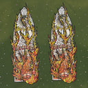 GREEN FLAME GLASS HOODIE