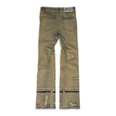 BLUE UNFURLED STRAIGHT-FIT JEANS