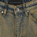 BLUE UNFURLED STRAIGHT-FIT JEANS