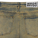 BLUE UNFURLED STRAIGHT-FIT JEANS