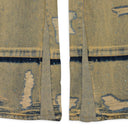 BLUE UNFURLED STRAIGHT-FIT JEANS