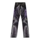 BLACK TECHNO STRAIGHT-FIT JEANS