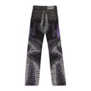 BLACK TECHNO STRAIGHT-FIT JEANS