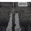 BLACK TECHNO STRAIGHT-FIT JEANS