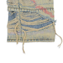 BLUE STUDDED STRAIGHT-FIT JEANS