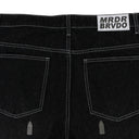 BLACK AMPLIFIED STRAIGHT-FIT JEANS