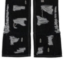 BLACK AMPLIFIED STRAIGHT-FIT JEANS