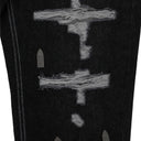 BLACK AMPLIFIED STRAIGHT-FIT JEANS